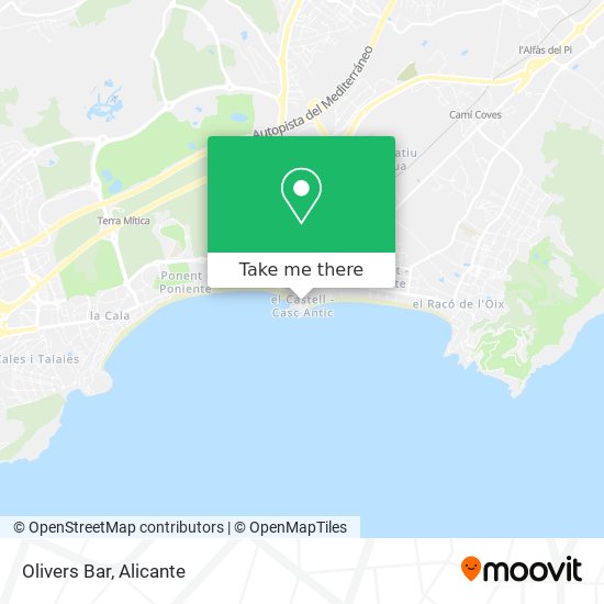 Olivers Bar map