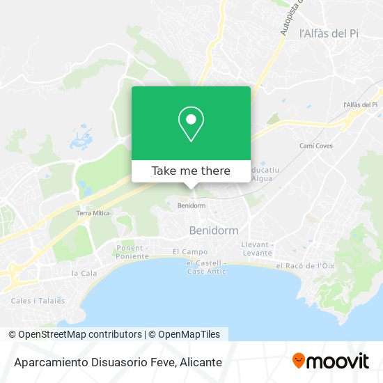 Aparcamiento Disuasorio Feve map