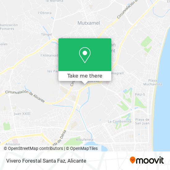 Vivero Forestal Santa Faz map