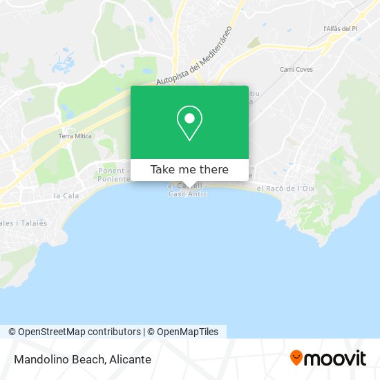 Mandolino Beach map