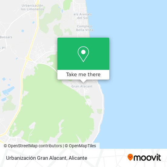 Urbanización Gran Alacant map