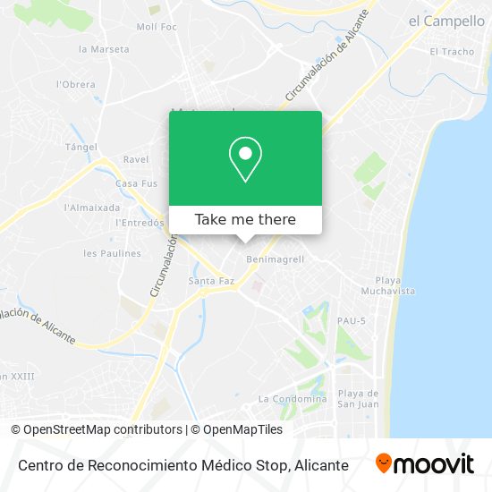 Centro de Reconocimiento Médico Stop map