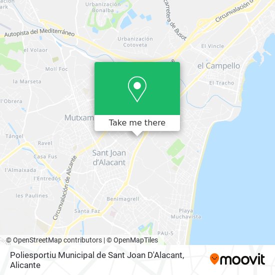 Poliesportiu Municipal de Sant Joan D'Alacant map