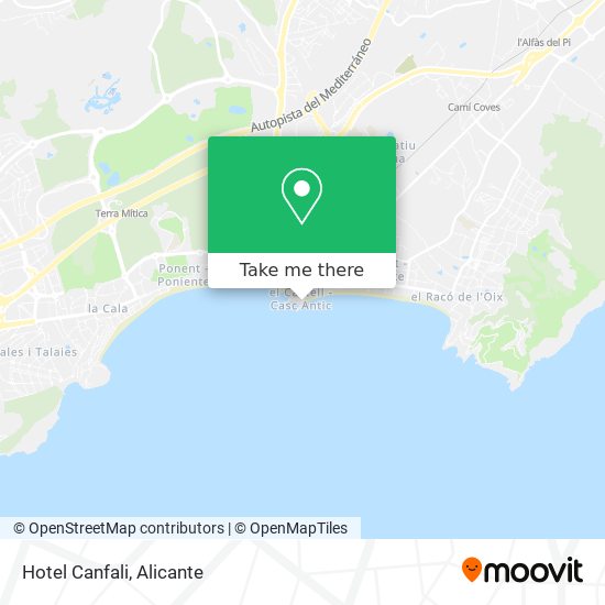 Hotel Canfali map