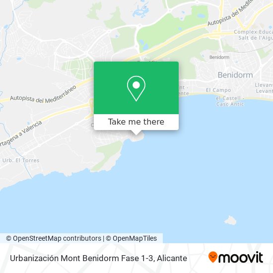 Urbanización Mont Benidorm Fase 1-3 map