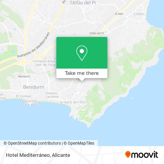 Hotel Mediterráneo map