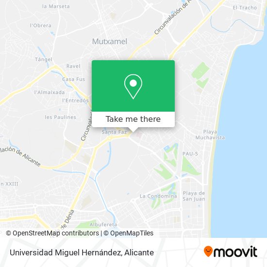 Universidad Miguel Hernández map