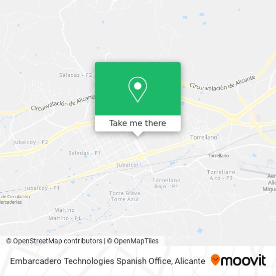 Embarcadero Technologies Spanish Office map
