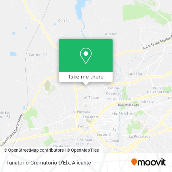 Tanatorio-Crematorio D'Elx map