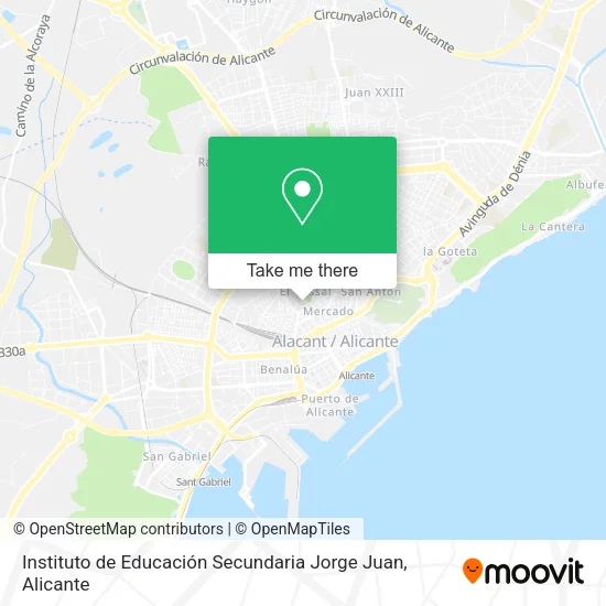 mapa Instituto de Educación Secundaria Jorge Juan