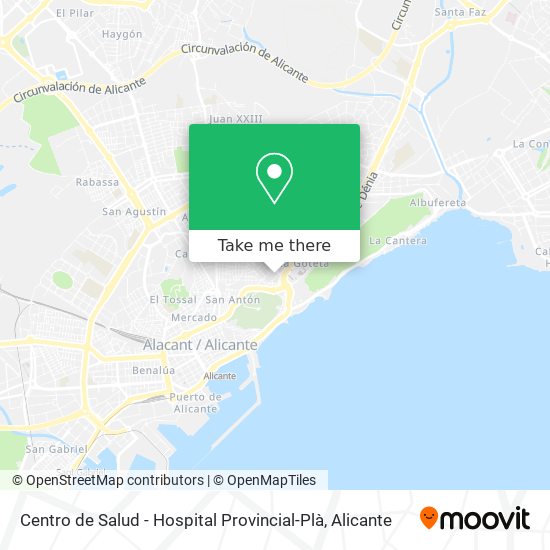 mapa Centro de Salud - Hospital Provincial-Plà