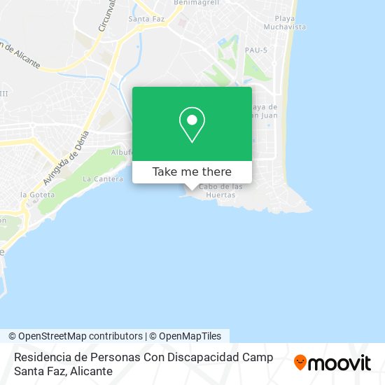 Residencia de Personas Con Discapacidad Camp Santa Faz map