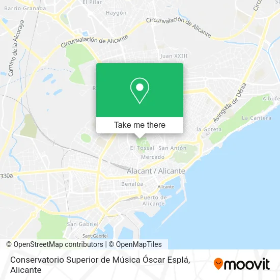 mapa Conservatorio Superior de Música Óscar Esplá