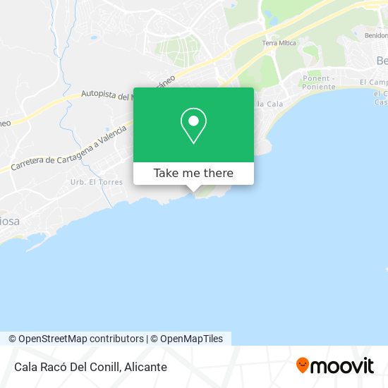 mapa Cala Racó Del Conill