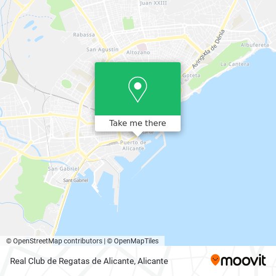 mapa Real Club de Regatas de Alicante