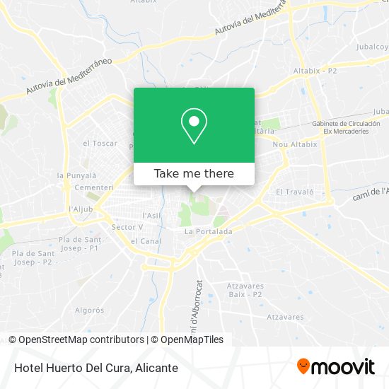 Hotel Huerto Del Cura map