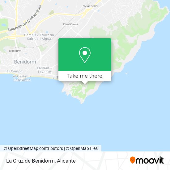 La Cruz de Benidorm map