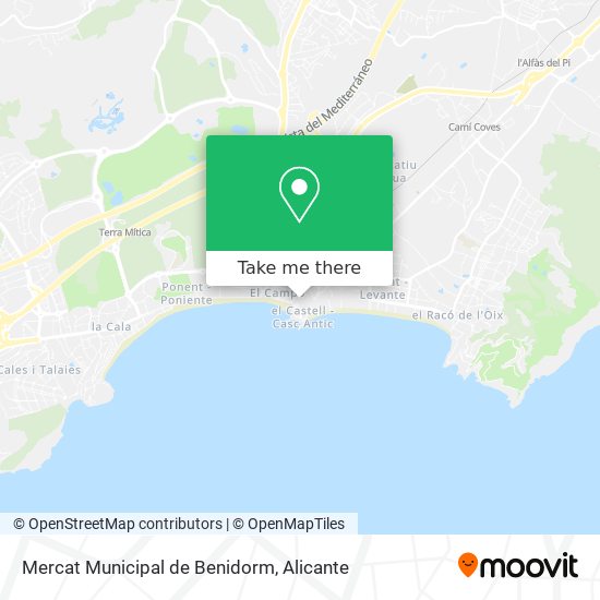 mapa Mercat Municipal de Benidorm