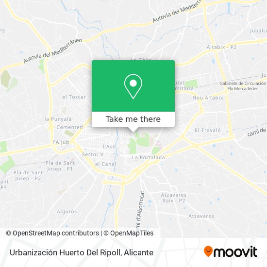 Urbanización Huerto Del Ripoll map