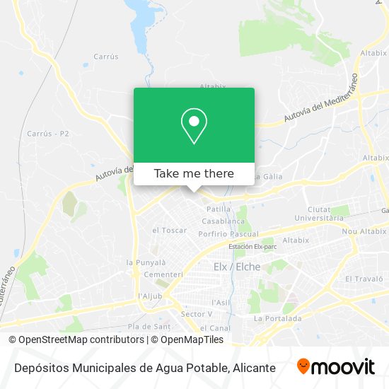 Depósitos Municipales de Agua Potable map