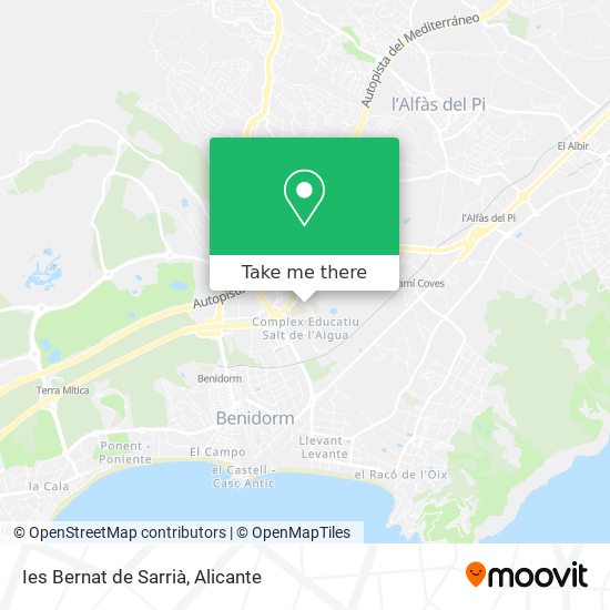Ies Bernat de Sarrià map