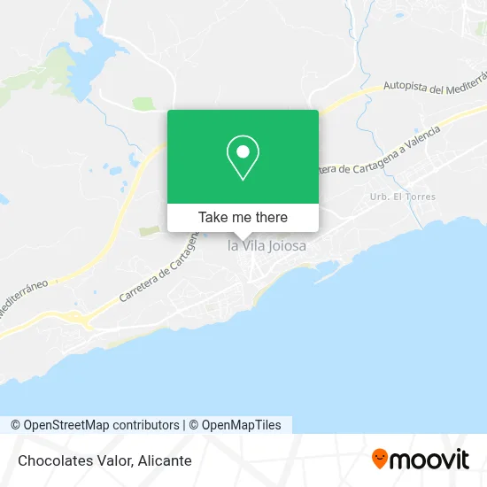 Chocolates Valor map