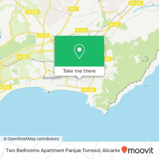 Two Bedrooms Apartment Parque Torresol map