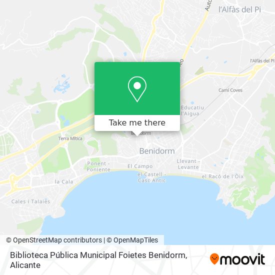 Biblioteca Pública Municipal Foietes Benidorm map