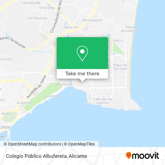 mapa Colegio Público Albufereta