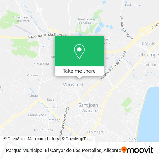 Parque Municipal El Canyar de Les Portelles map