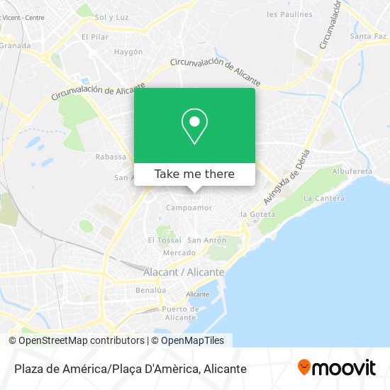 Plaza de América / Plaça D'Amèrica map