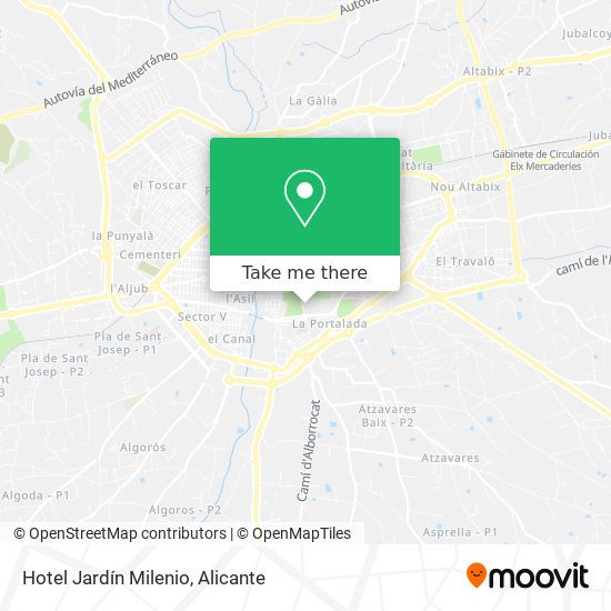 Hotel Jardín Milenio map