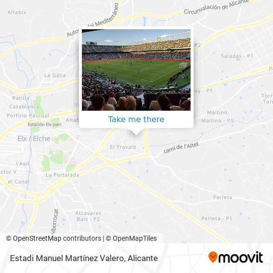 Estadi Manuel Martínez Valero map