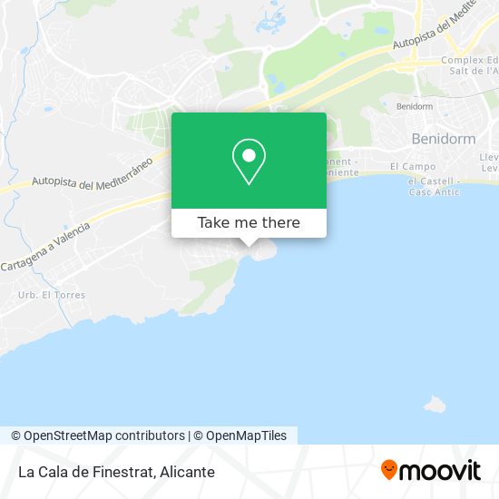 mapa La Cala de Finestrat