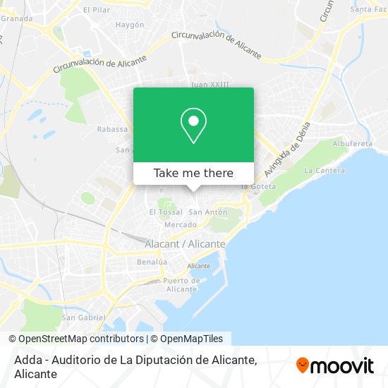 Adda - Auditorio de La Diputación de Alicante map