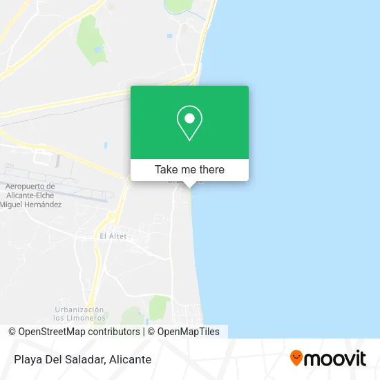 Playa Del Saladar map