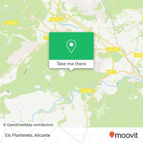 Els Planterets map