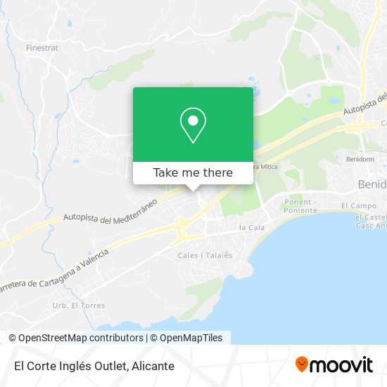 El Corte Inglés Outlet map