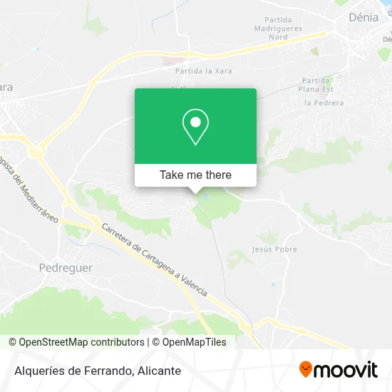 Alqueríes de Ferrando map