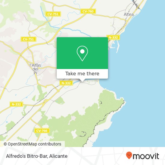 mapa Alfredo's Bitro-Bar