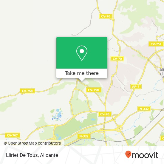 Lliriet De Tous map