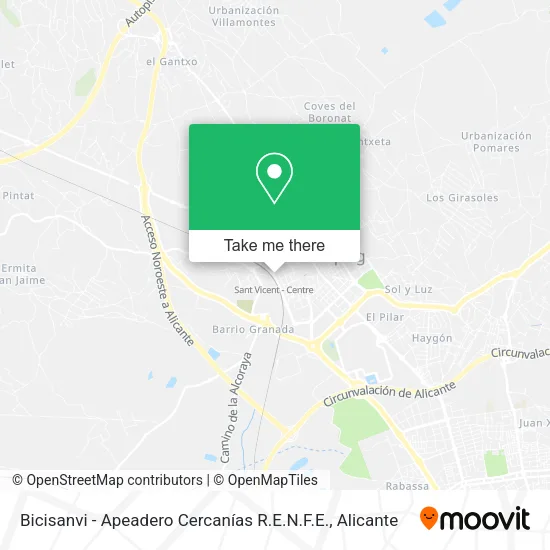 Bicisanvi - Apeadero Cercanías R.E.N.F.E. map