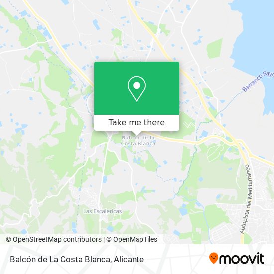 Balcón de La Costa Blanca map