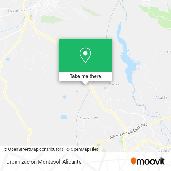 Urbanización Montesol map