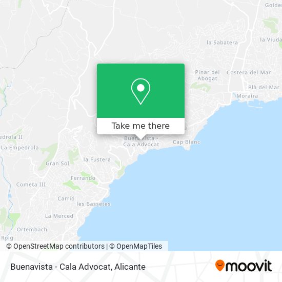 Buenavista - Cala Advocat map