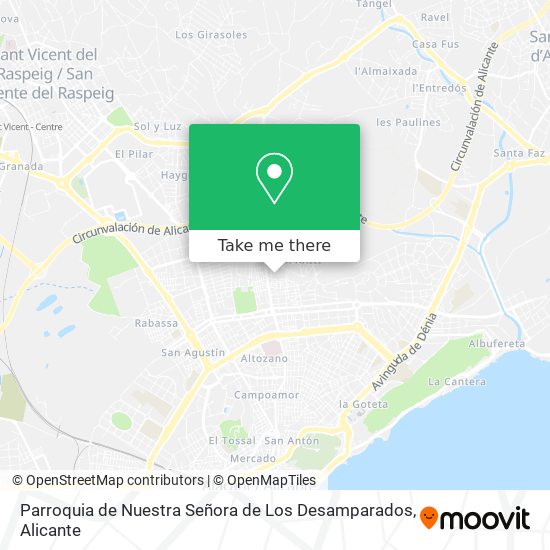 Parroquia de Nuestra Señora de Los Desamparados map