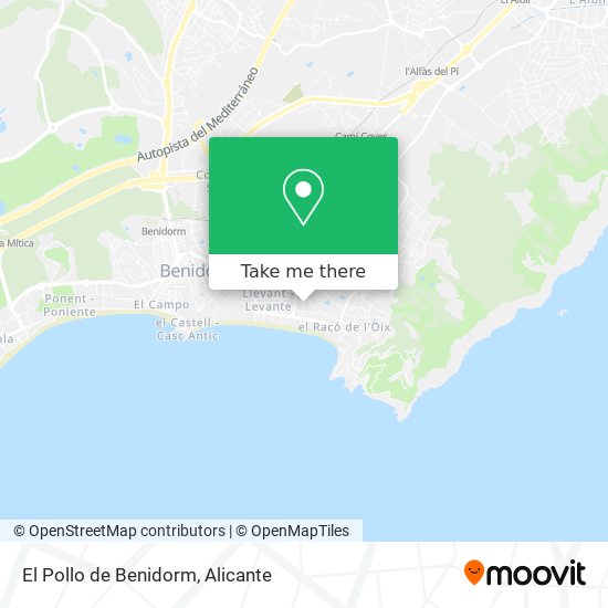 El Pollo de Benidorm map