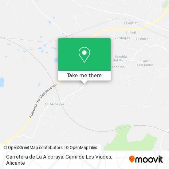 Carretera de La Alcoraya, Camí de Les Viudes map