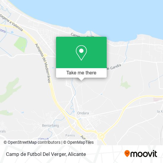 mapa Camp de Futbol Del Verger