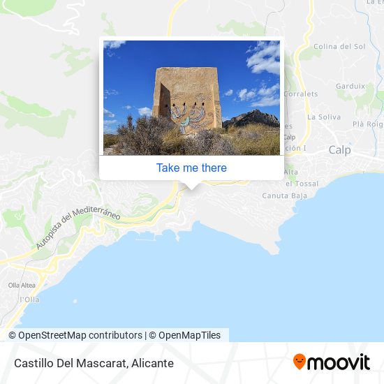 Castillo Del Mascarat map